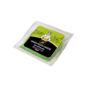 جبن بيستو أخضر مصبوب ومغلق في قوالب 250 جرام جبن بيستو أخضر مصبوب ومغلق في قوالب 250 جرام